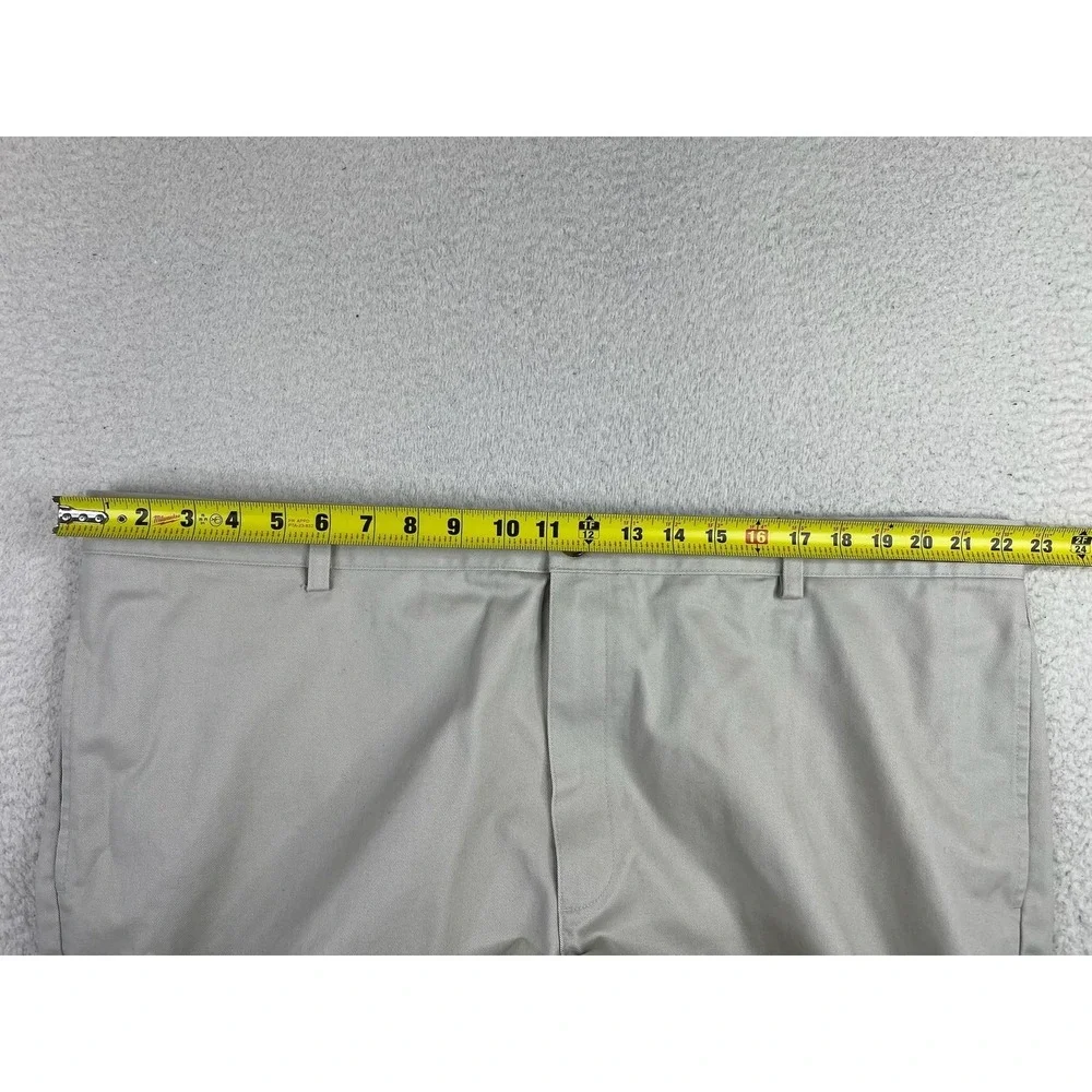 L.L. Bean Pants Mens 44x28 Gray Double L Chino Classic Fit Wrinkle Free